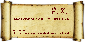 Herschkovics Krisztina névjegykártya
