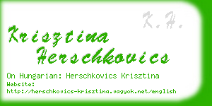 krisztina herschkovics business card